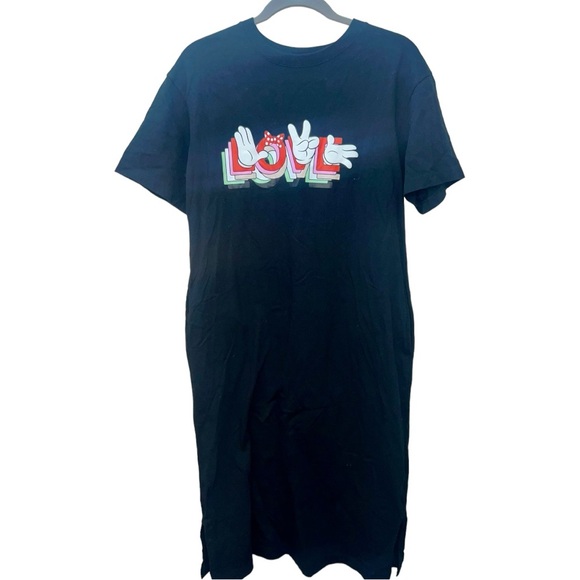 Uniqlo Ambush Minnie Hands Love black shirt dress - Picture 2 of 7